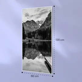 Klarstein Wonderwall Air Art Smart Home Bild-Infrarotheizung zur Wandmontage, IR mit IoT/WiFi App-Control, Feucht... - Grau