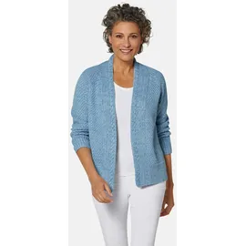 GOLDNER Elegante Grobstrickjacke blau 19