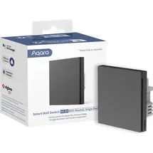 Aqara Smart Wall Switch H1 (With Neutral, Single Rocker) grau (HomeKit)