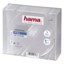 Hama 44748 CD-Leerhüllen 5er-Pack transperant