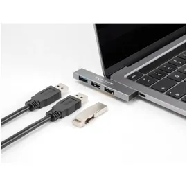DeLock 64274 USB-C® USB 3.2 Gen 1) Multiport Hub Grau