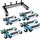 BITUXX 4 Stück PKW Rangierhilfe Blau Rangierheber hydraulisch Wagenheber Auto Rangierroller Rangierheber belastbar bis 680 kg pro Rangierroller
