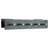 SZ Metall Wandgarderobe 52124 silber Metall 5 Haken 50,0 x 9,0 cm