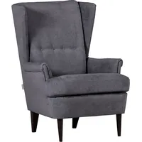 GUTMANN FACTORY Ohrensessel Versailles Polyester 72 x 104 x 85 cm Grau