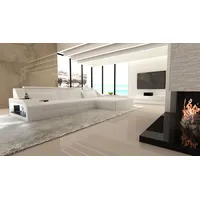 Sofa Dreams Ecksofa Ledercouch Sofa Leder Arezzo L Form Ledersofa, Couch, mit LED, wahlweise mit Bettfunktion als Schlafsofa, Designersofa weiß