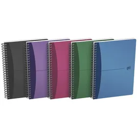 Oxford Office Spiralbuch, DIN A5, kariert, 50 Blatt, PP