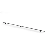 GTV Möbelgriff LINEA – Stangengriff Aluminium 1200 mm, Küchengriff Schrankgriff Schwarz Matt, Lochabstand 2x512 mm, Geriffelt, Modern