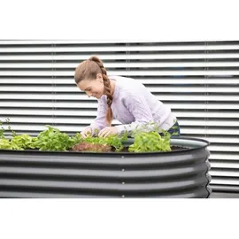 Westmann Metall Hochbeet Grow Faster silber 160 x 80 x 82 cm anthrazit