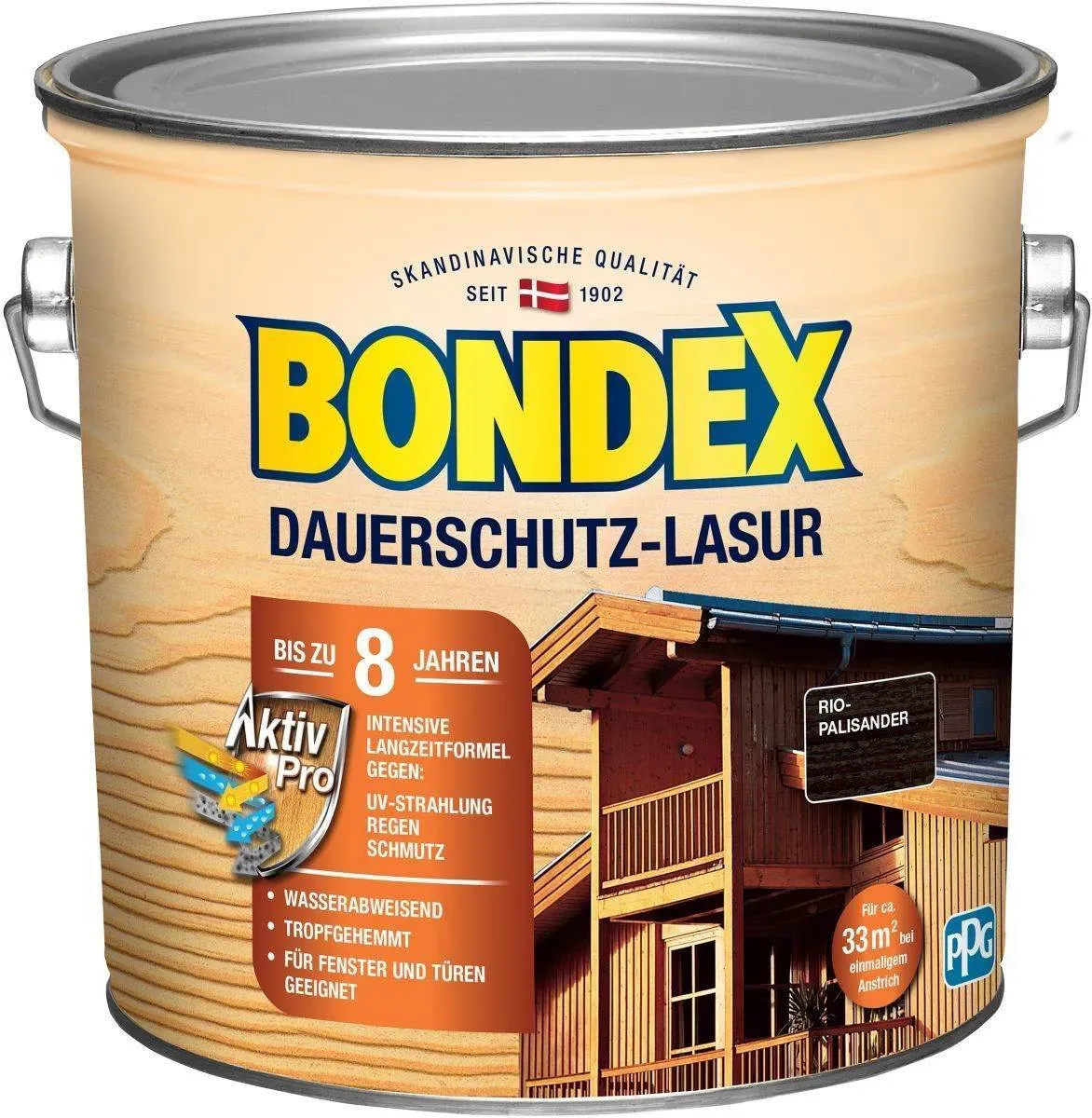 BONDEX Dauerschutz-Lasur Außen, Holzfarbe, 0,75 - 4 l, 12 Farben, Holzschutz