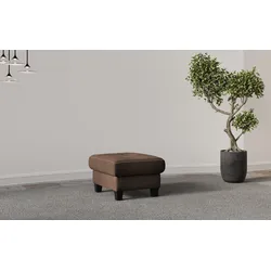 Polsterhocker PLACES OF STYLE "Varese", braun (dunkelbraun), B:77cm H:49cm T:67cm, 100% Polyester, Hocker