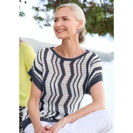 GOLDNER Sommerkleid Mini Gemustert Blau 46