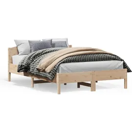vidaXL Massivholzbett 120 x 200 cm Braun