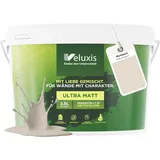 Veluxis Wandfarbe Creme Hellgrau Beige Matt Innenfarbe – Deckkraft Klasse 1, VOC-frei, Ohne Grundierung, Tropfarm – Wohnzimmer & Schlafzimmer – 2,5L (Melty Marzipan)