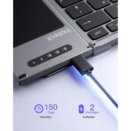 Inateck Faltbare Mini Tastatur für iPadOS Android Windows QWERTZ Schwarz