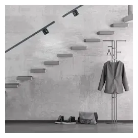 Relaxdays Handlauf eckig, anthrazit