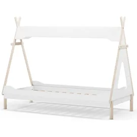 CaliCosy Kinderbett LOU 90 x 190 cm Holz lackiert weiß