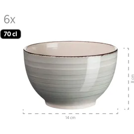 Mäser Lumaca Geschirr-Set Steingut onesize rauchblau