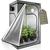highwerk Growzelt 120 x 120 x 200 cm Grau, Schwarz