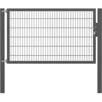 GAH Alberts Einzeltor Flexo Plus anthrazit 200 x 120 cm Pfosten 100 cm x 100 cm