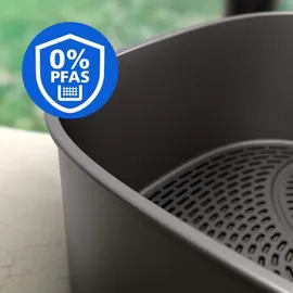 Philips 4000 Series Airfryer mit zwei aufeinander gestapelten Körben Schwarz/Gold/Grau