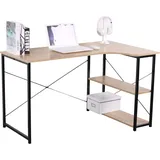 Hti-Living Winkelschreibtisch 120 x 73 Schwarz