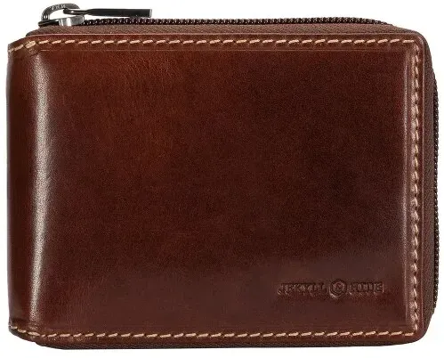 Jekyll & Hide Norwegian Geldbörse RFID Schutz Leder 12 cm  braun