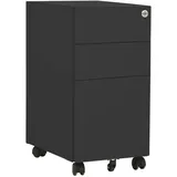 vidaXL Aktenschrank mit Rollen 30x45x59 cm grau