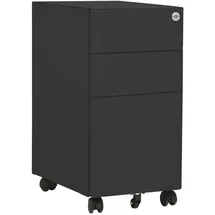 vidaXL Aktenschrank mit Rollen 30x45x59 cm grau