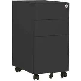 vidaXL Aktenschrank mit Rollen 30x45x59 cm grau