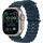 Apple Watch Ultra 2 GPS + Cellular 49 mm Titangehäuse natur, Ocean Armband blau
