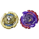 Hasbro Beyblade Burst QuadDrive Berserk Balderov B7 und Cyclone Belfyre B7 Doppelpack − Battle Kreisel Multi Einheitsgröße