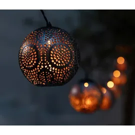 Dehner Lichterkette Solar Kunststoff 210 cm Silber