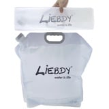 Liebdy® Faltbarer Wasserbehälter 5 Liter BPA frei, Flexibler Wasserkanister für Notfall Prepper Krisenvorsorge Notfallausrüstung Krisenvorbereitung Vorrat Blackout Survival | transparent