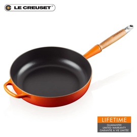 Le Creuset Signature Sautépfanne 28 cm ofenrot mit Holzgriff