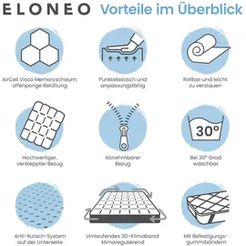 eloneo Visco Topper Matratzenauflage 80 x 200 cm