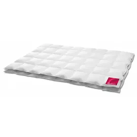HANSKRUCHEN GmbH HANSKRUCHEN Rubin Daunendecke 200x200 cm extra Leicht 100% Daunen waschbar Allergiker Sommerdecke atmungsaktiv Bettdecke weiß - Weiß