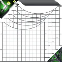 Kesser KESSER® Teichzaun Gartenzaun Steckzaun Komplettset Metall Zaunelemente Inkl. Hammer + Befestigungsstäben, Zaun zum stecken für Garten, Oberbogen Rund Gitterzaun Set Freigehege für Hunde