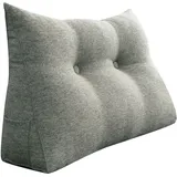 Vercart - Großes Bettruhe Keilkissen, Lang Lesekissen, Dekoratives Kopfteilkissen, Dreieckiges Rückenkissen, Loungekissen für Tagesbett oder Couch,