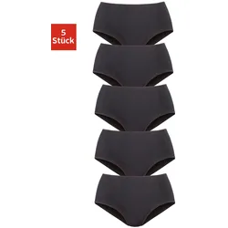Taillenslip PETITE FLEUR, Damen, Gr. 40/42, schwarz, Obermaterial: 95% Baumwolle, 5% Elasthan, unifarben, körpernah, Unterhosen, aus elastischer Baumwoll-Qualität