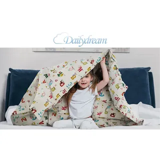 DAILYDREAM Kinder Gewichtsdecke aus 100% Baumwolle, 2,3Kg, 90x120cm, Motiv Wald
