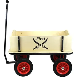 Beachtrekker Style Holzbollerwagen. Handwagen. Leiterwagen (Pirat) hellbeige 00000