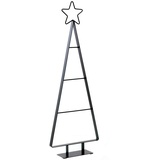 Spetebo Metall Tannenbaum mit Stern Spitze - Weihnachts Ständer zum Schmücken für Zierschmuck und Christbaumkugeln