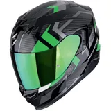 Scorpion Exo-520 Evo Air Sensus Integralhelm - Schwarz/Grün/Grau / XS