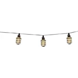 Grundig Lichterkette Kunststoff 10 LED-Laternen 12 Lumen inkl. Solarpanel schwarz