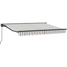vidaXL Manuell einziehbare Markise 4 x 3,5 m grau