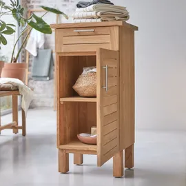Tikamoon Badschrank aus Teak 45 cm Massivholz beige
