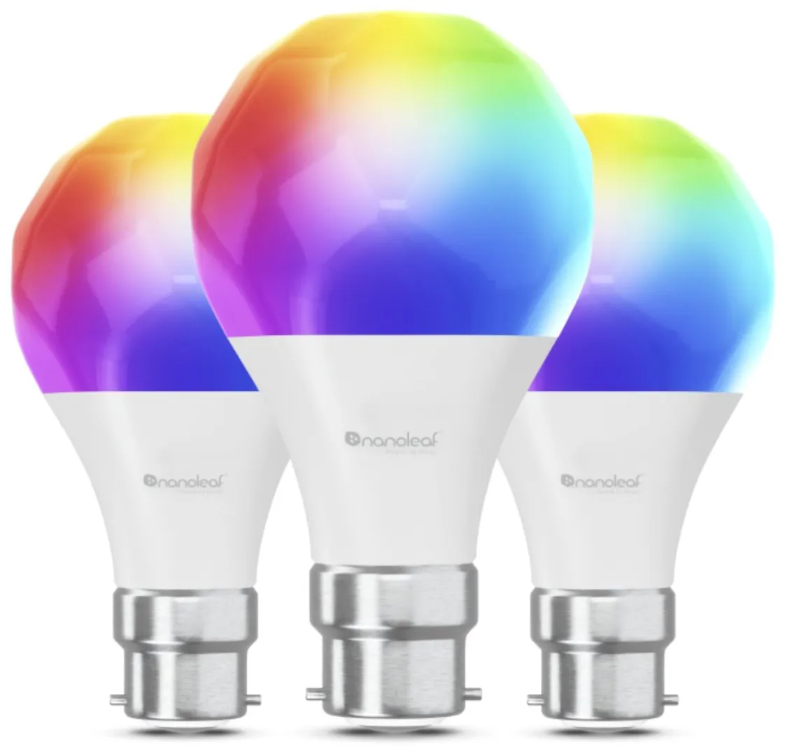 Nanoleaf Glühlampe B22 3er Pack Matter + Apple HomeKit + Google Home