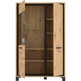 Forte Vitrine Trondheim 101,4 x 161 x 41,5 cm Braun/Schwarz