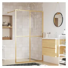 vidaXL Duschwand für Begehbare Dusche ESG Klarglas Golden 118x195cm