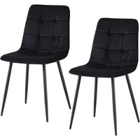 Hti-Living Stuhl Mesa Velvet Schwarz